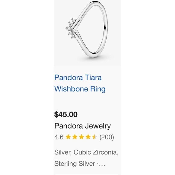 Pandora Tiara Wishbone Ring - Picture 8 of 8